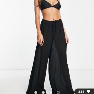 ASOS DESIGN drawstring palazzo beach pants